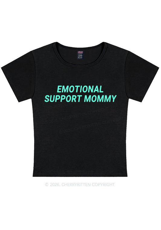 Emotional Support Mommy Y2K Baby Tee Cherrykitten