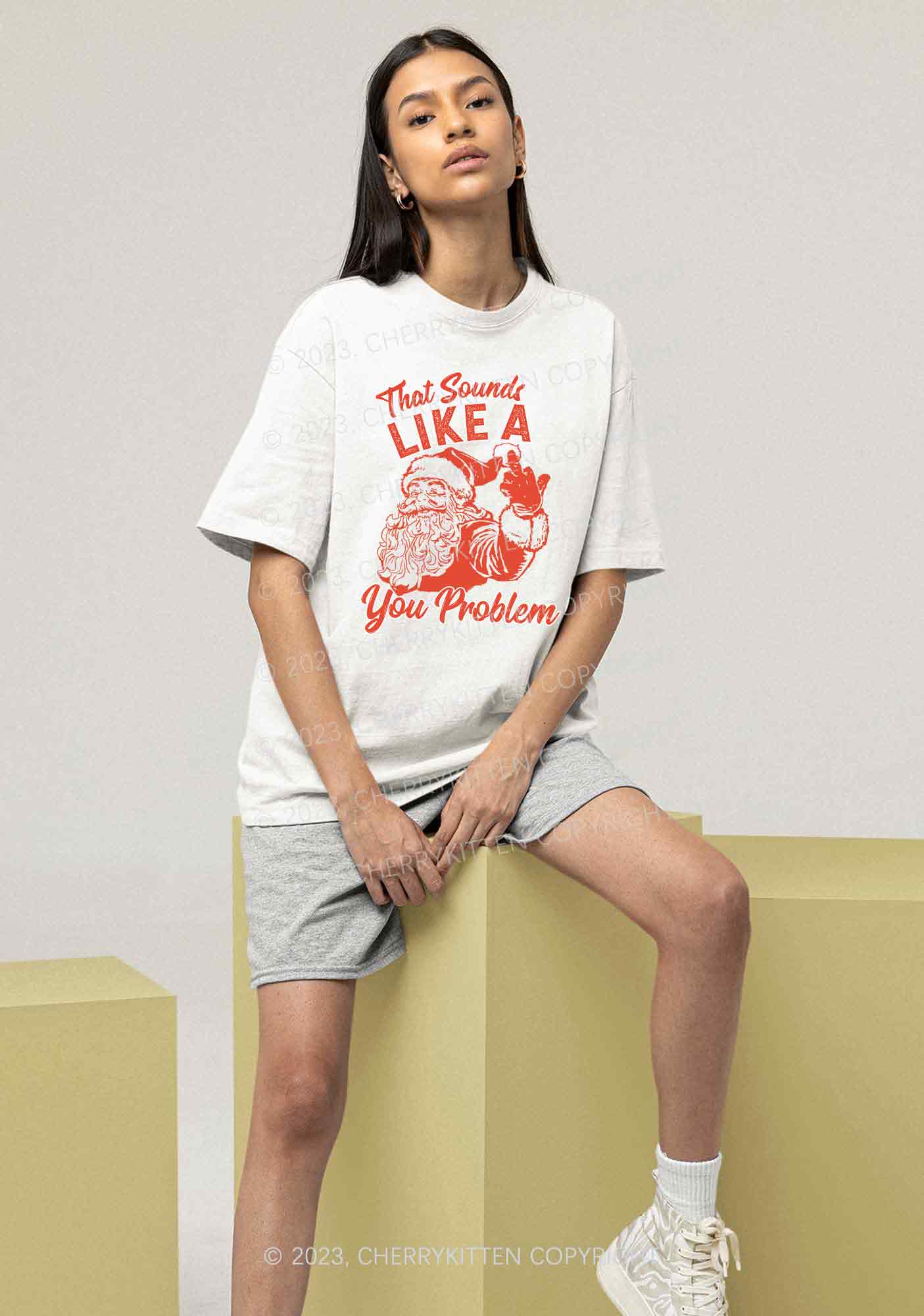 You Problem Christmas Y2K Chunky Shirt Cherrykitten