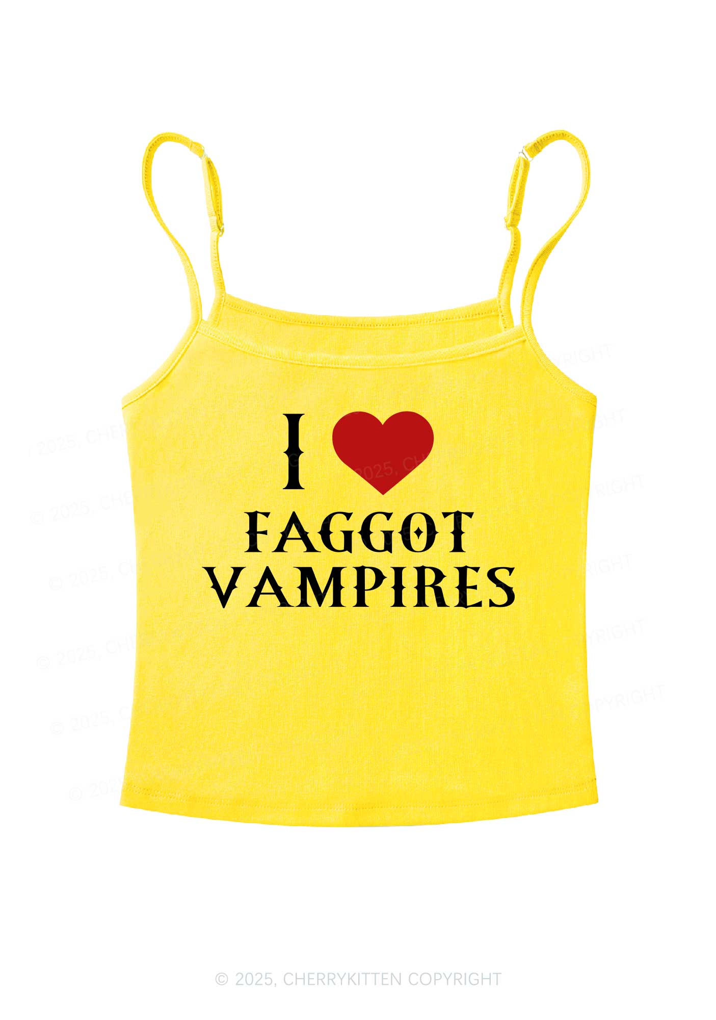 I Love Faggot Vampires Pride Y2K Spaghetti Strap Cami Cherrykitten