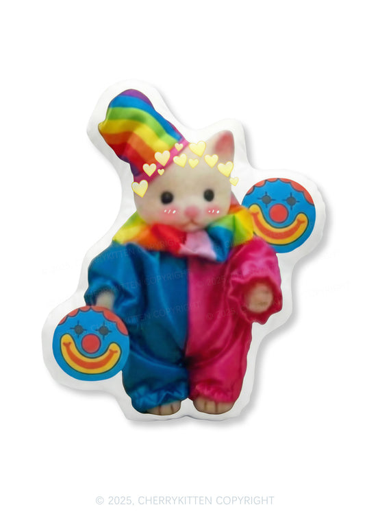 Chat Clown Y2K Ugly Pillow Cherrykitten