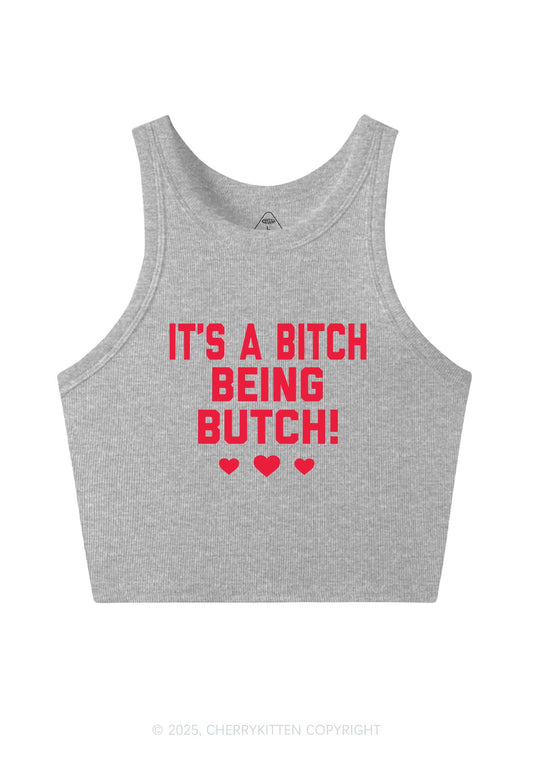 Bxxch Being Butch Y2K Crop Tank Top Cherrykitten