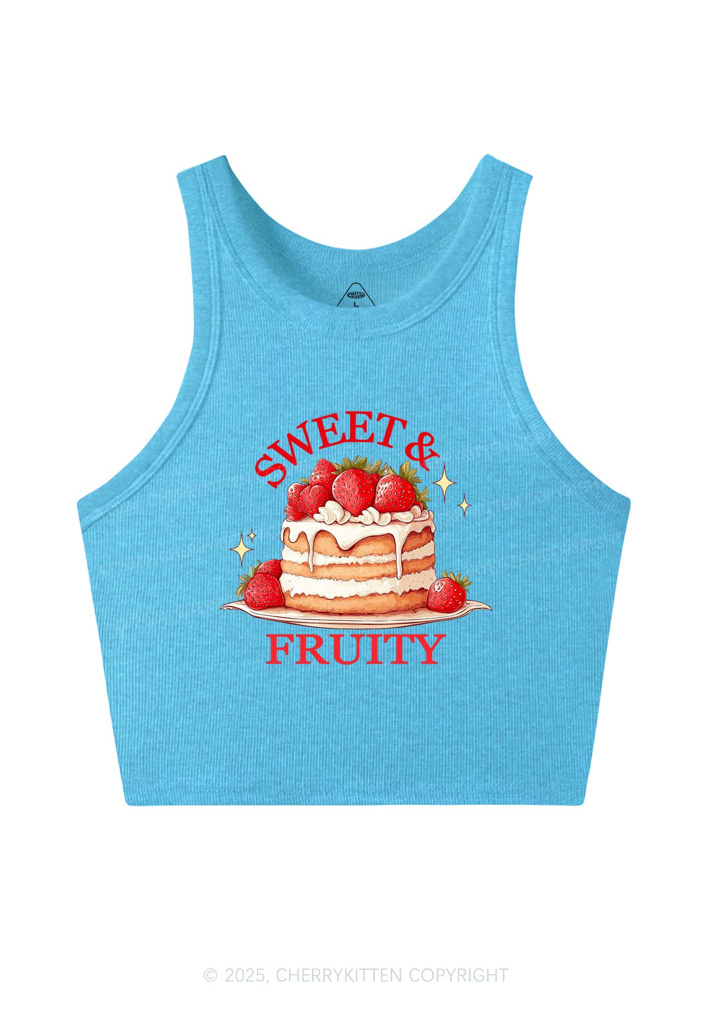 Sweet And Fruity Cake Y2K Crop Tank Top Cherrykitten