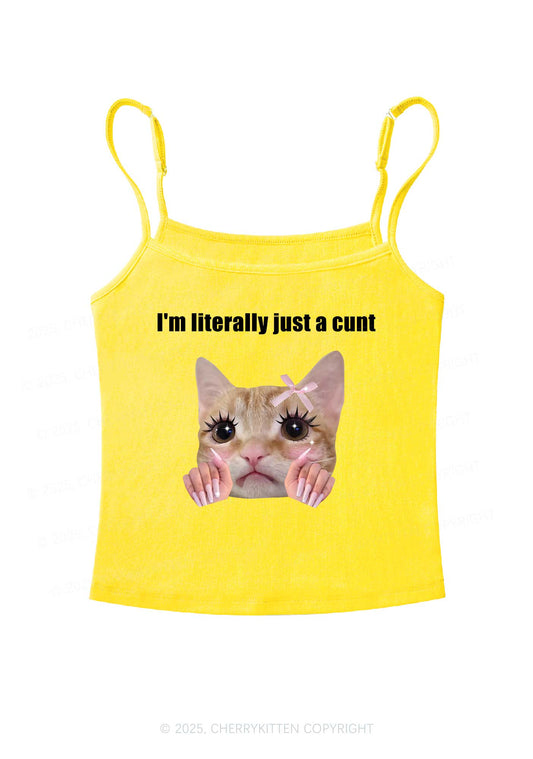 Im Literally Cxxt Y2K Spaghetti Strap Cami Cherrykitten