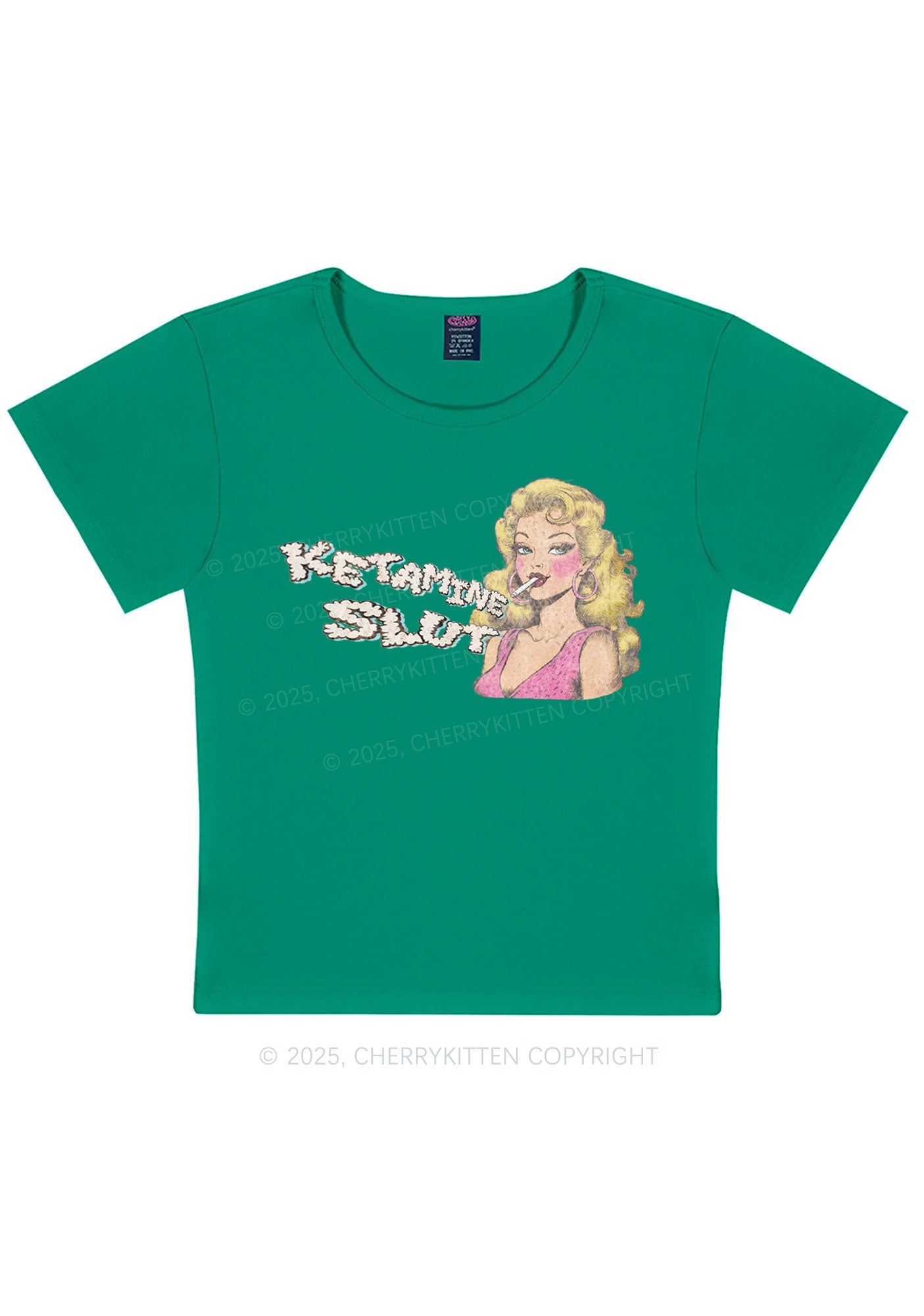 K Slxt Y2K Baby Tee Cherrykitten