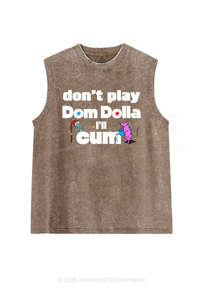 Do Not Play Dom Y2K Washed Muscle Tank Cherrykitten