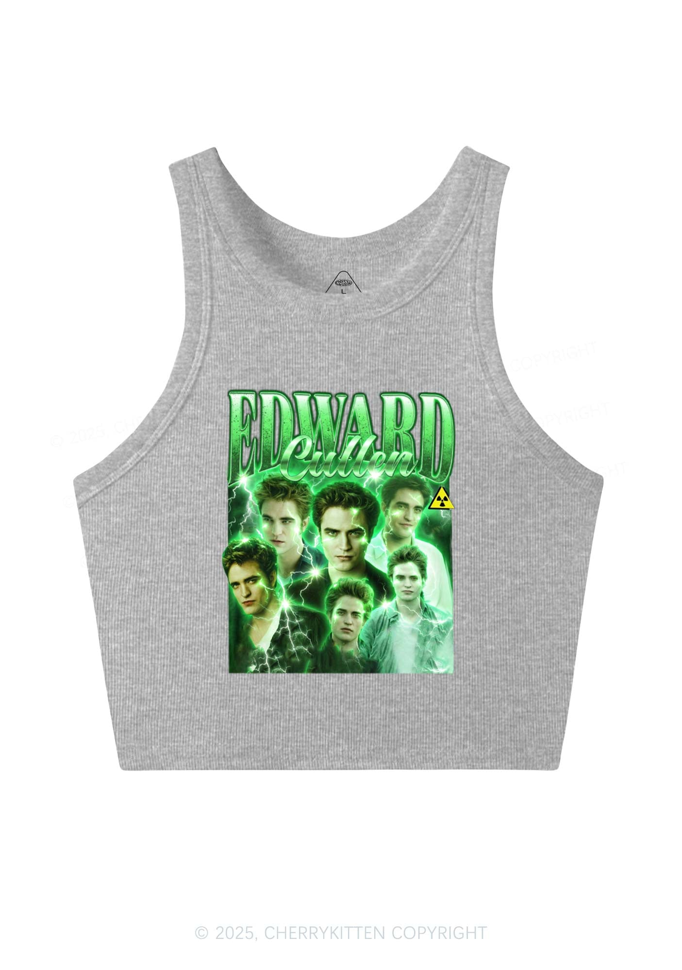 EC Green Lightning Y2K Crop Tank Top Cherrykitten