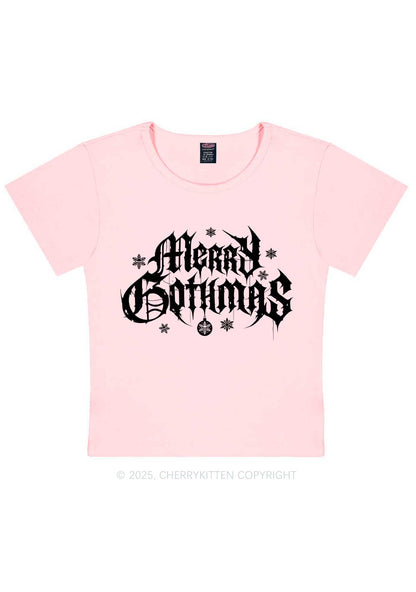 Merry Gothmas Y2K Baby Tee Cherrykitten