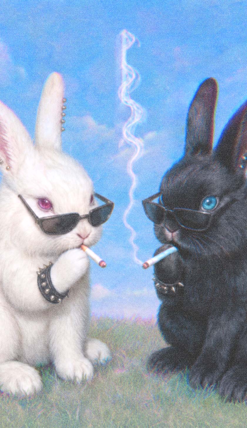 Smoking Punk Bunny Y2K Phone Case Cherrykitten