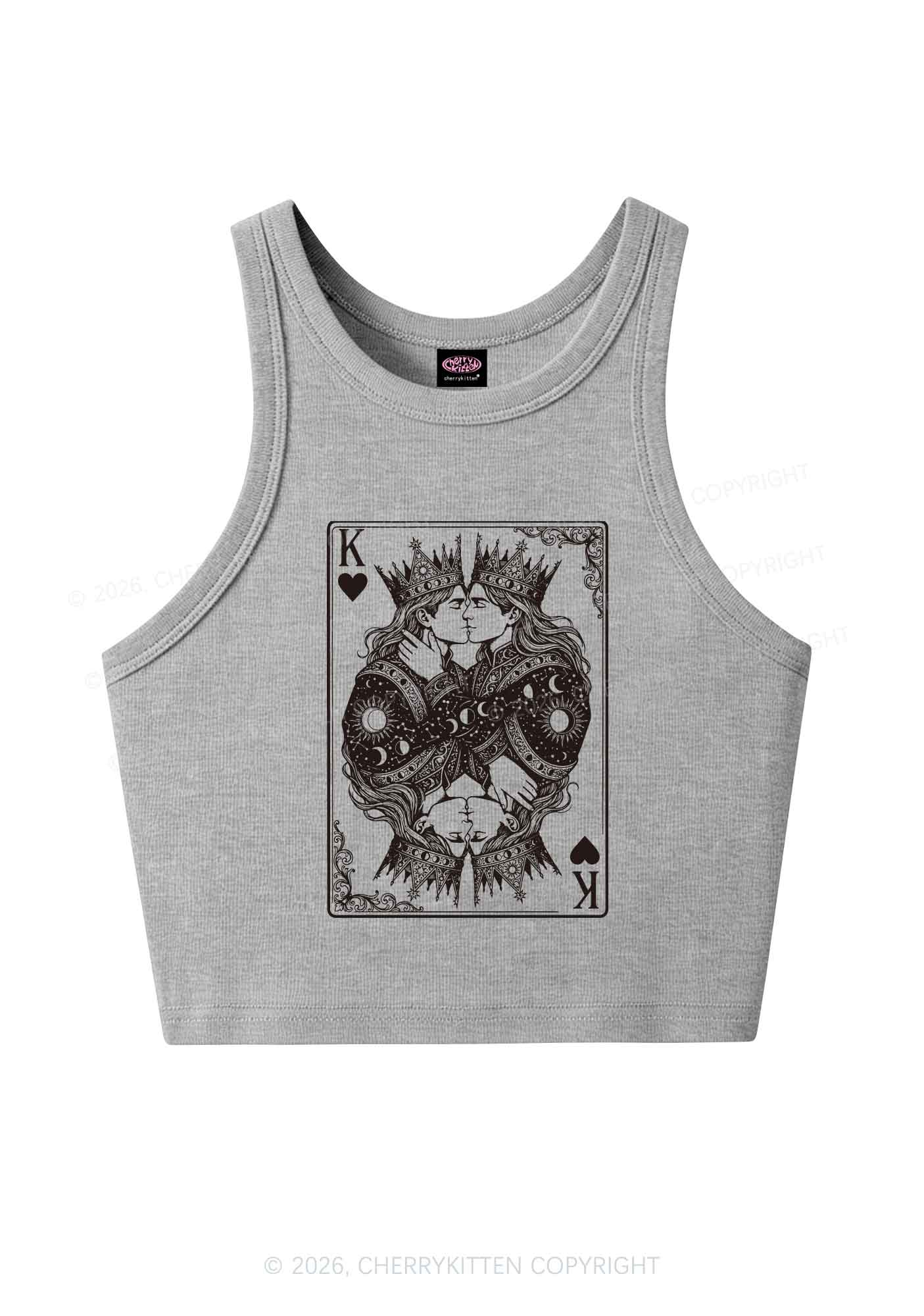 Kings Kissing Pride Y2K Crop Tank Top Cherrykitten