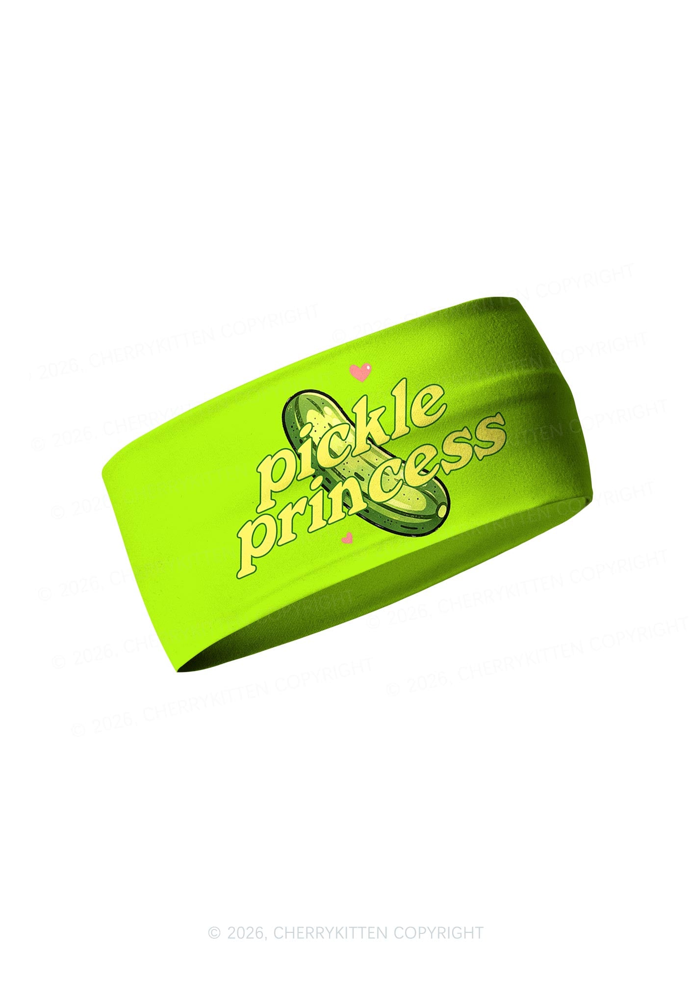 Green Pickle Princess Y2K Print Headband Cherrykitten