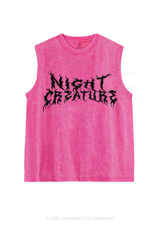 Night Creature Y2K Washed Muscle Tank Cherrykitten
