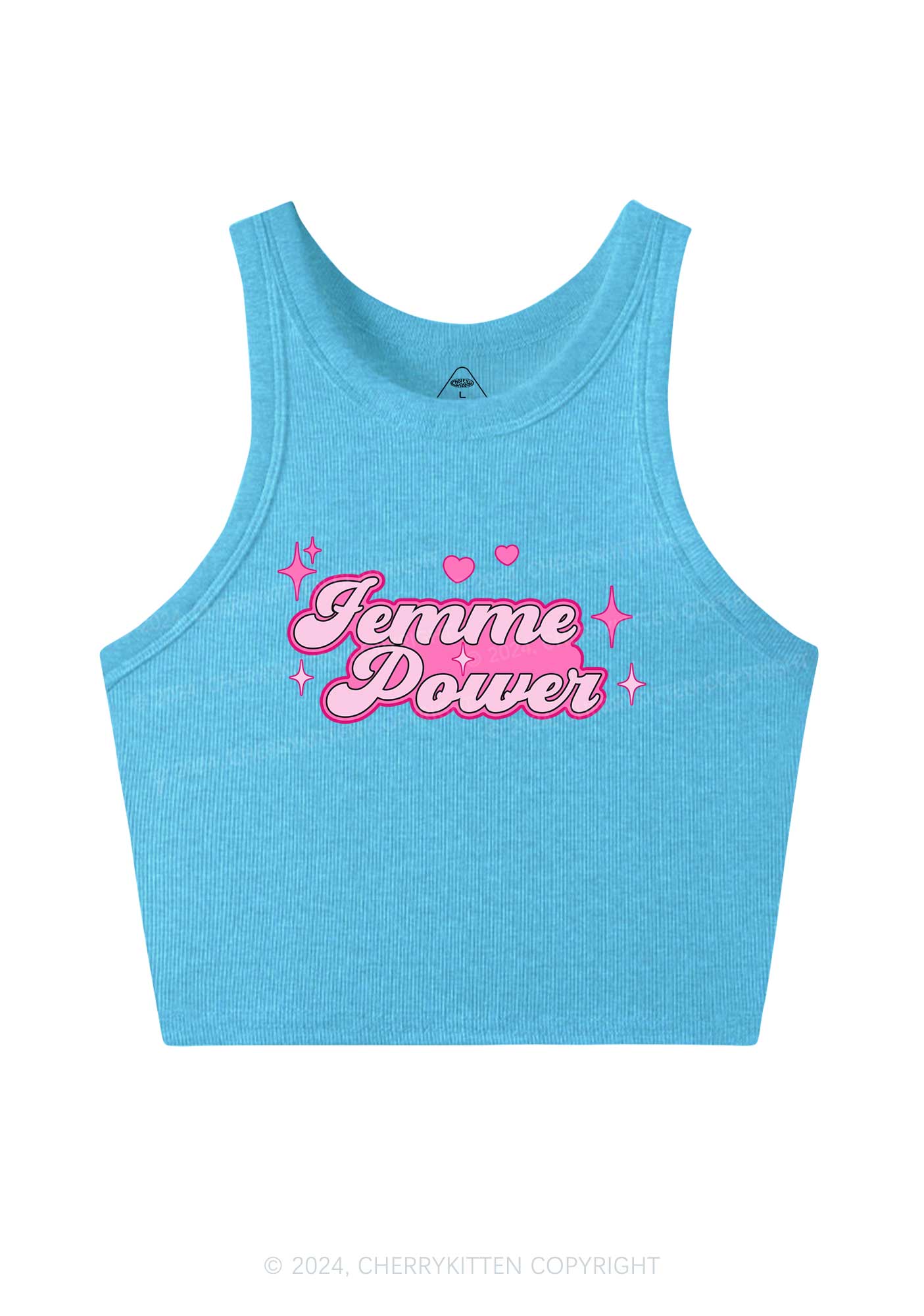 Femme Power Y2K Crop Tank Top Cherrykitten