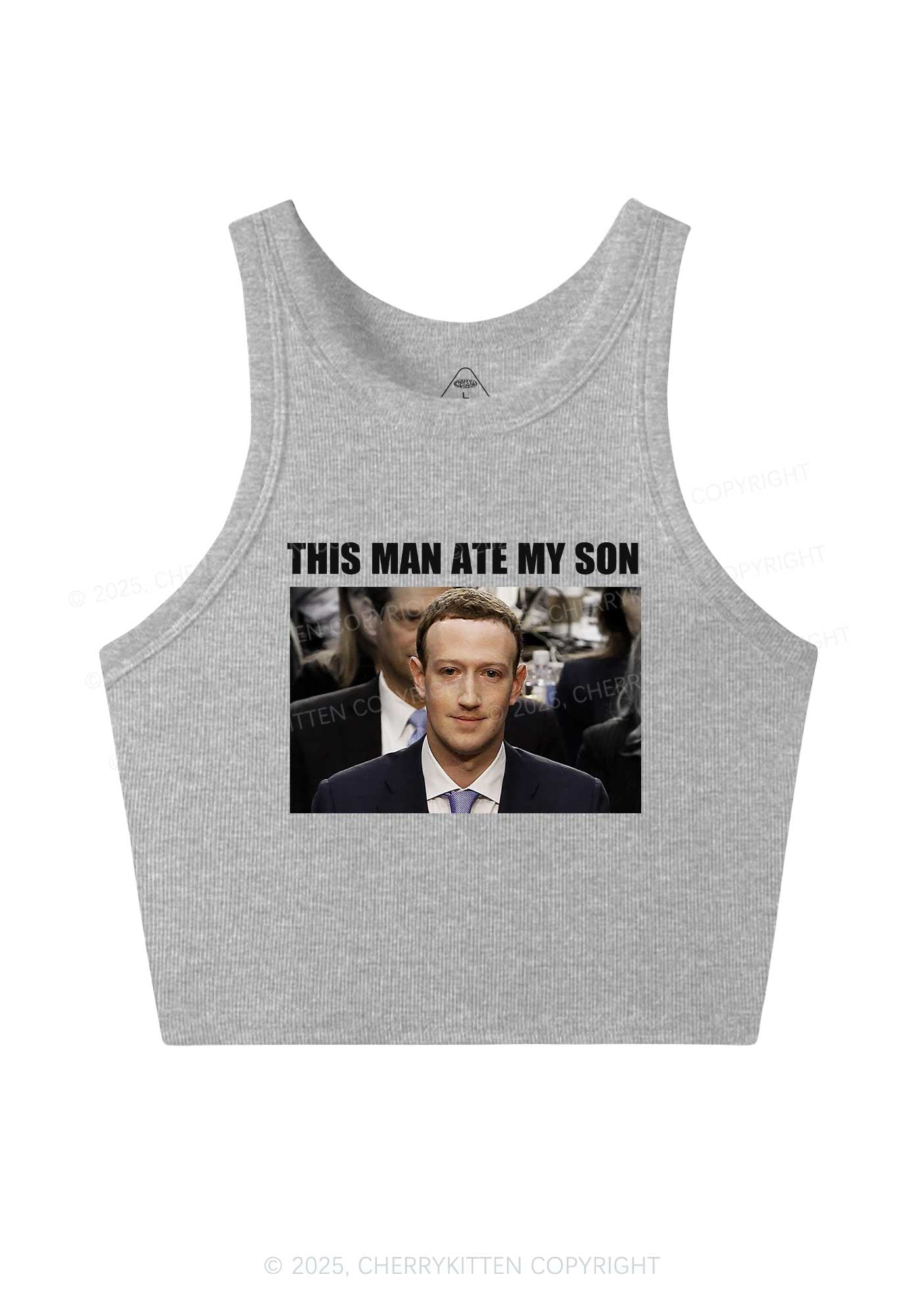 This Man Ate My Son Y2K Crop Tank Top Cherrykitten