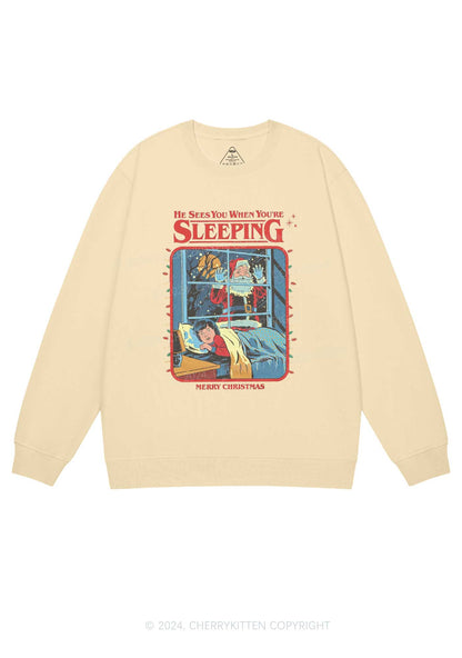 Santa Claus Sees You Y2K Sweatshirt Cherrykitten