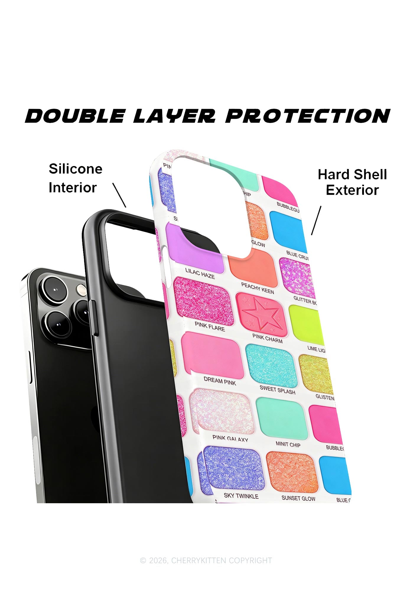 Faux Eyeshadow Palette Y2K Phone Case Cherrykitten