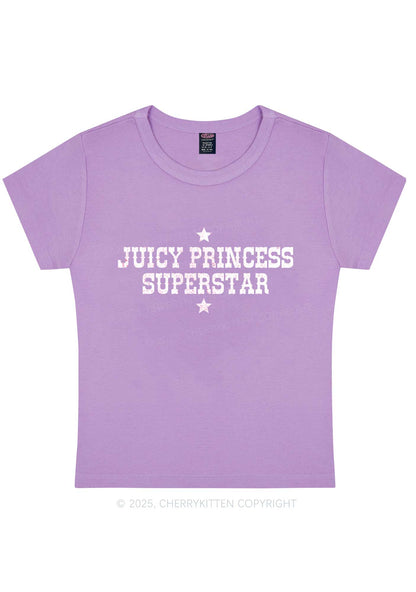 Juicy Princess Superstar Y2K Baby Tee Cherrykitten