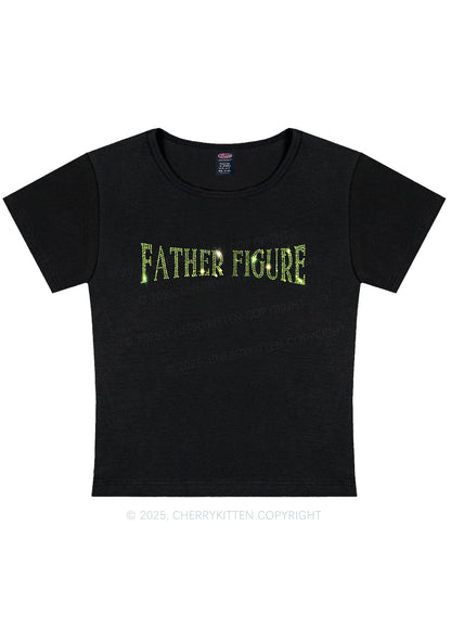 Curvy Rhinestone Father Figure Y2K Baby Tee Cherrykitten