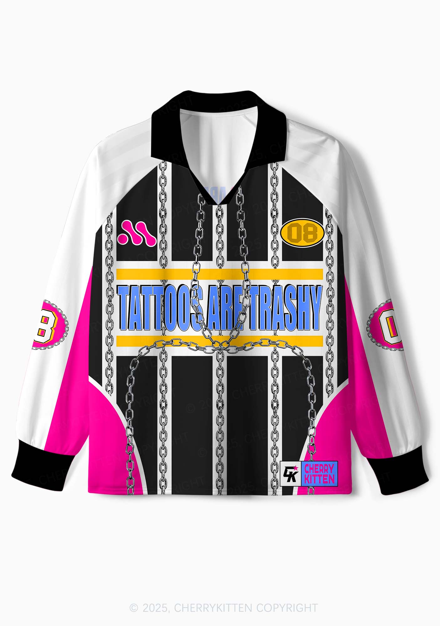 Custom Chain Tattoos Are Trashy Y2K Sport Long Sleeve Jersey Shirts Cherrykitten