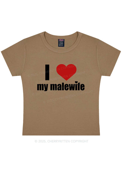 I Love My Malewife Pride Y2K Baby Tee Cherrykitten