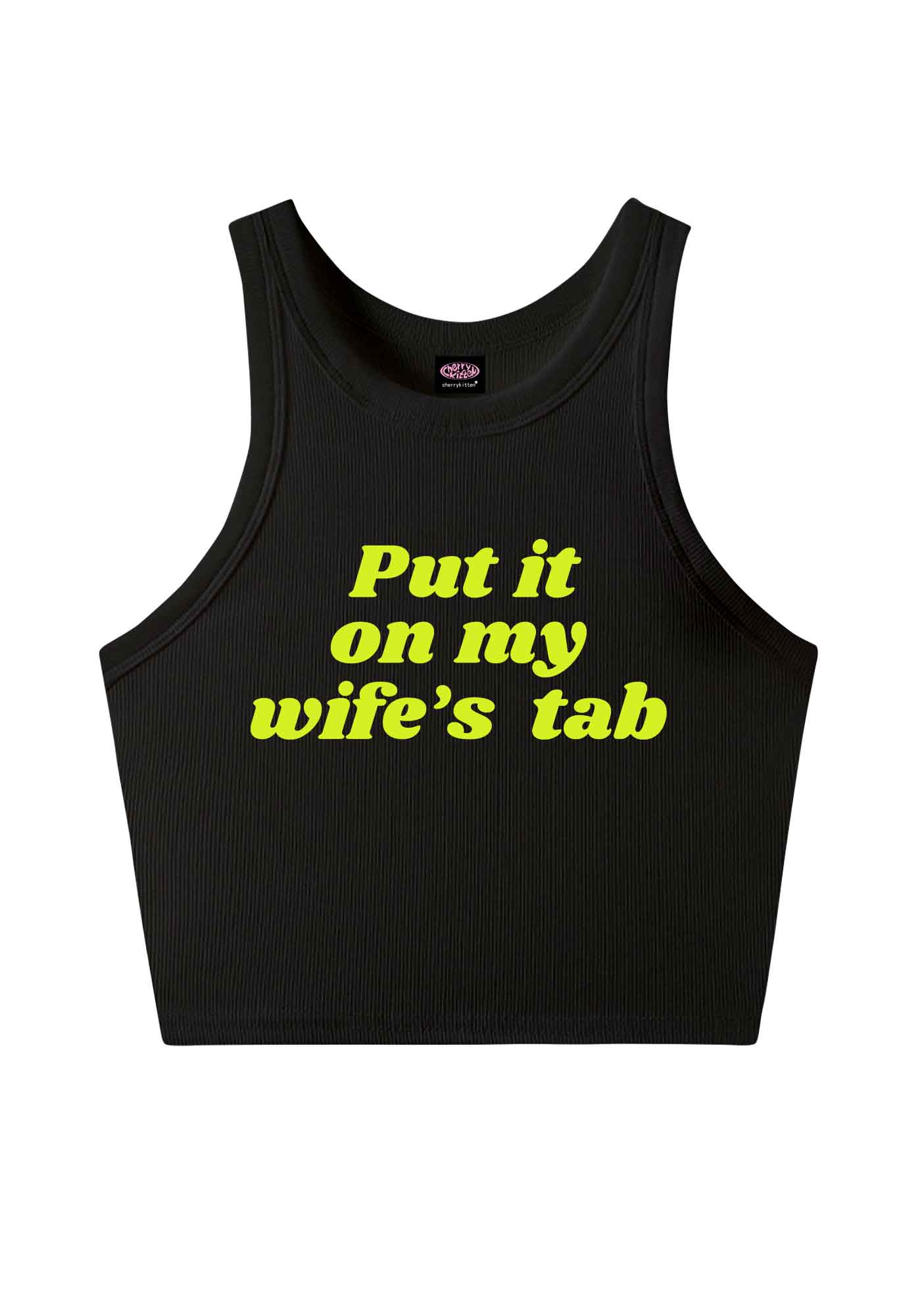 Put It On My Wifes Tab Pride Y2K Crop Tank Top Cherrykitten