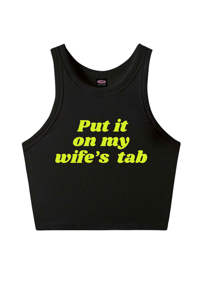 Put It On My Wifes Tab Pride Y2K Crop Tank Top Cherrykitten