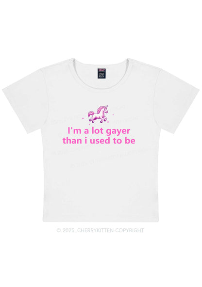 Im A Lot Gayer Pride Y2K Baby Tee Cherrykitten