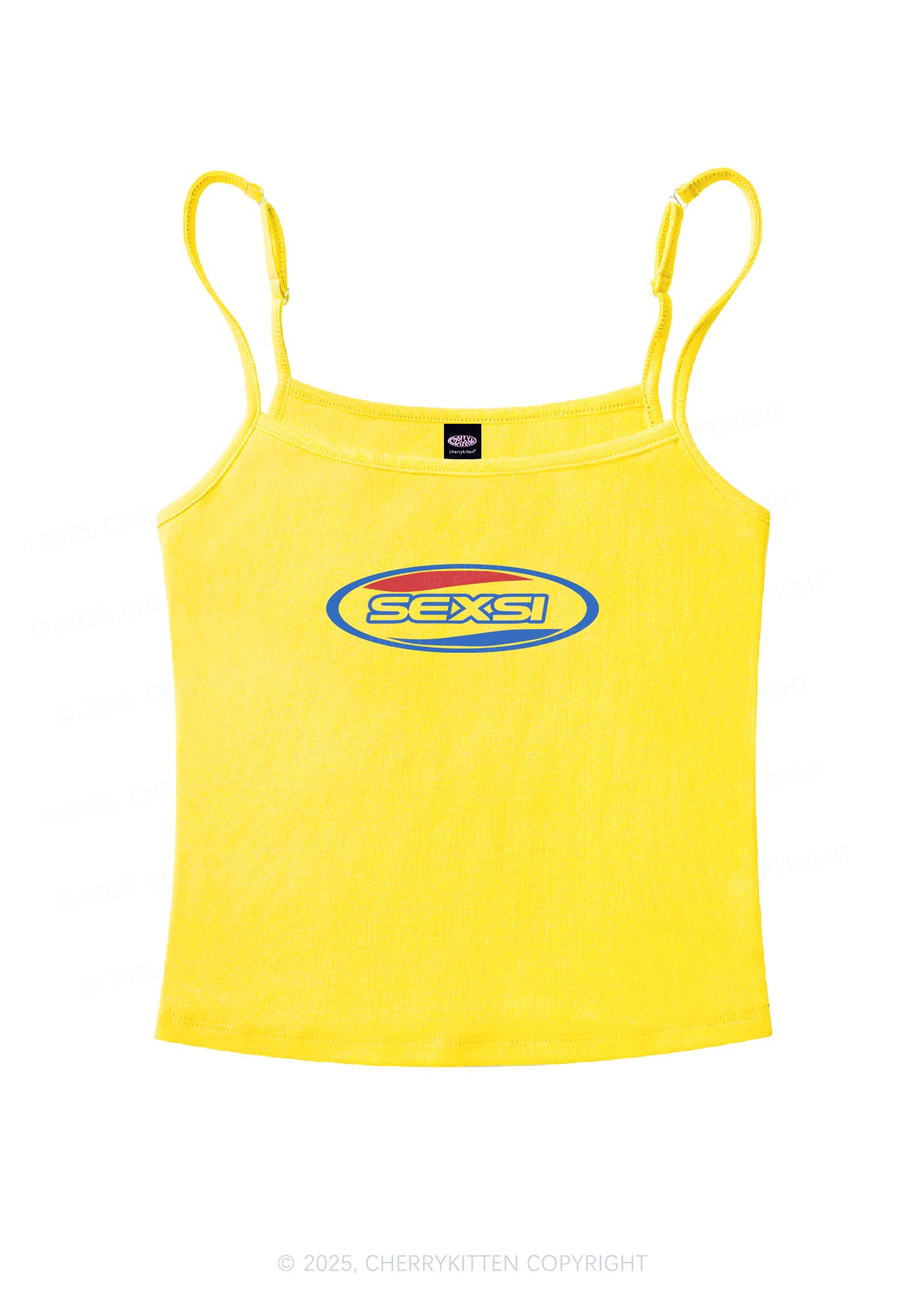 Sexsi Slogan Y2K Spaghetti Strap Cami Cherrykitten