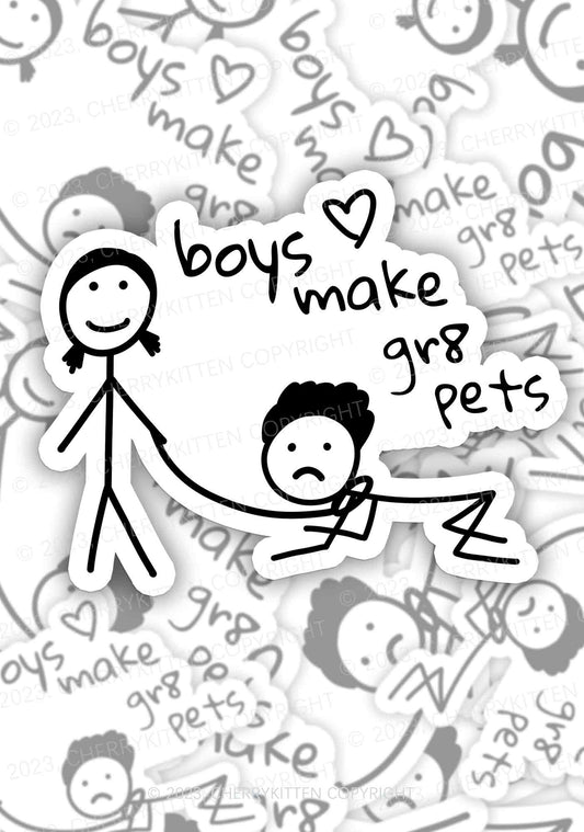 Boys Make Gr8 Pets 1Pc Y2K Sticker Cherrykitten