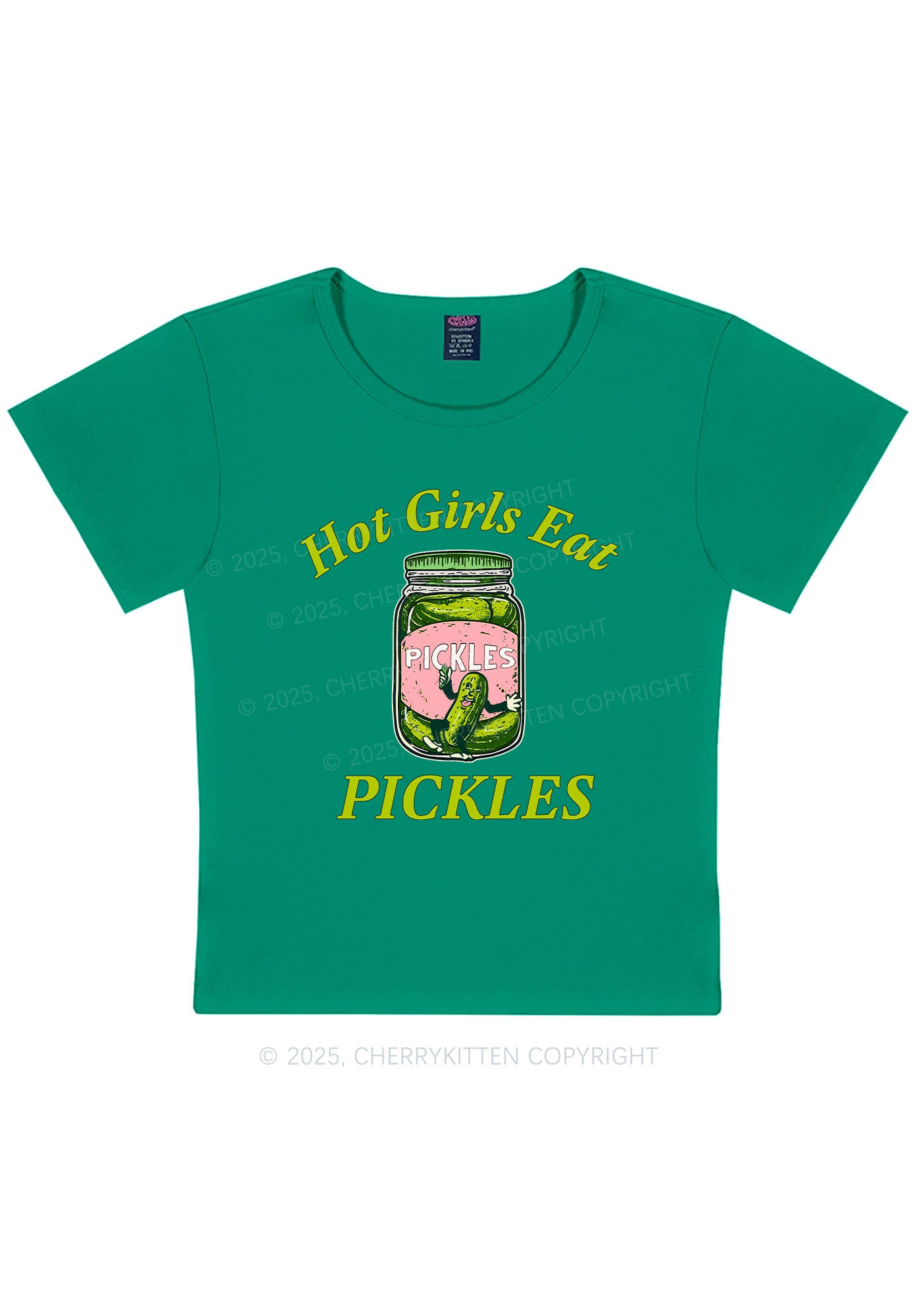 Hot Girls Eat Pickles Y2K Baby Tee Cherrykitten