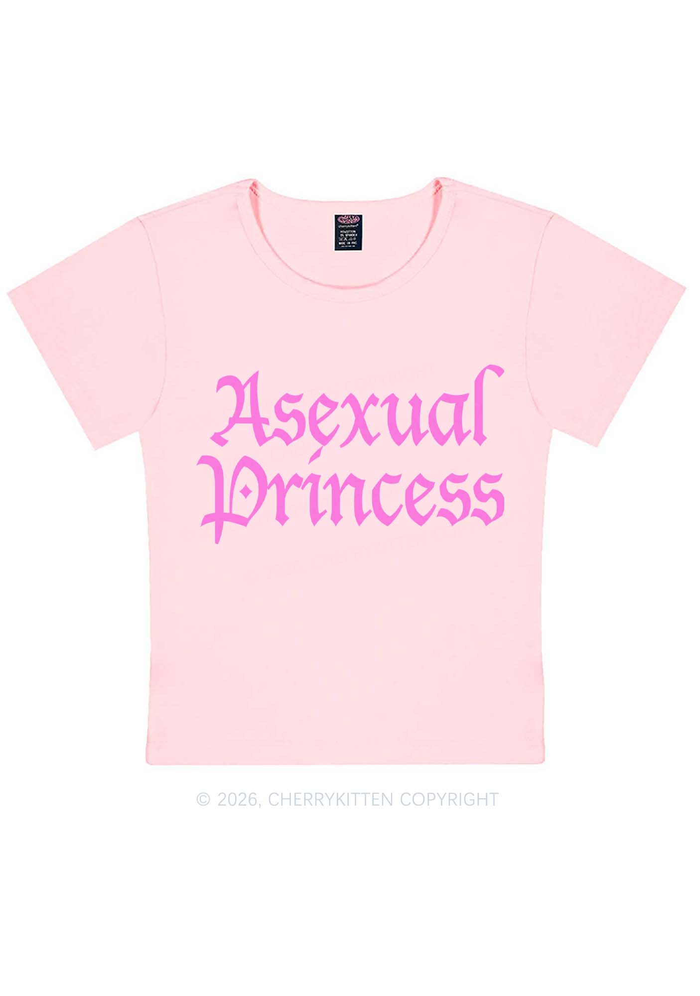 Asexual Princess Pride Y2K Baby Tee Cherrykitten