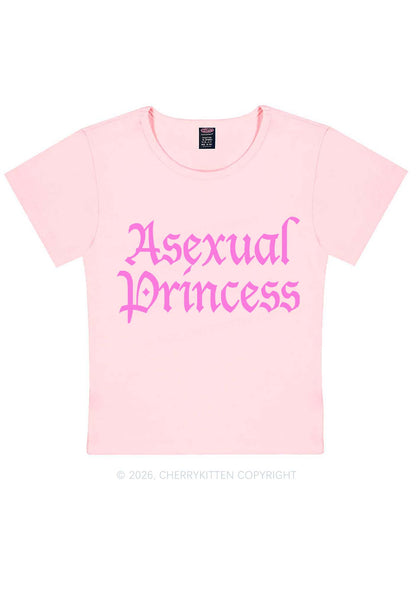 Asexual Princess Pride Y2K Baby Tee Cherrykitten