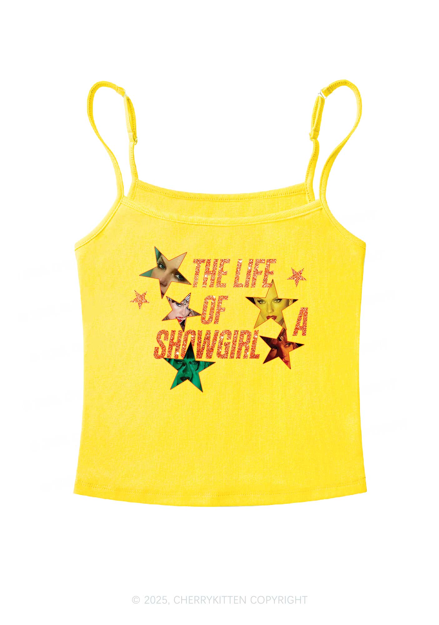 Star TS Photo Y2K Spaghetti Strap Cami Cherrykitten