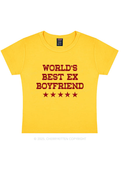 Glitter Best Ex Boyfriend Y2K Baby Tee Cherrykitten