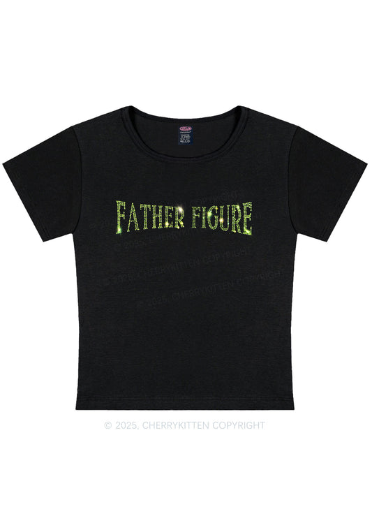 Rhinestone Father Figure Y2K Baby Tee Cherrykitten