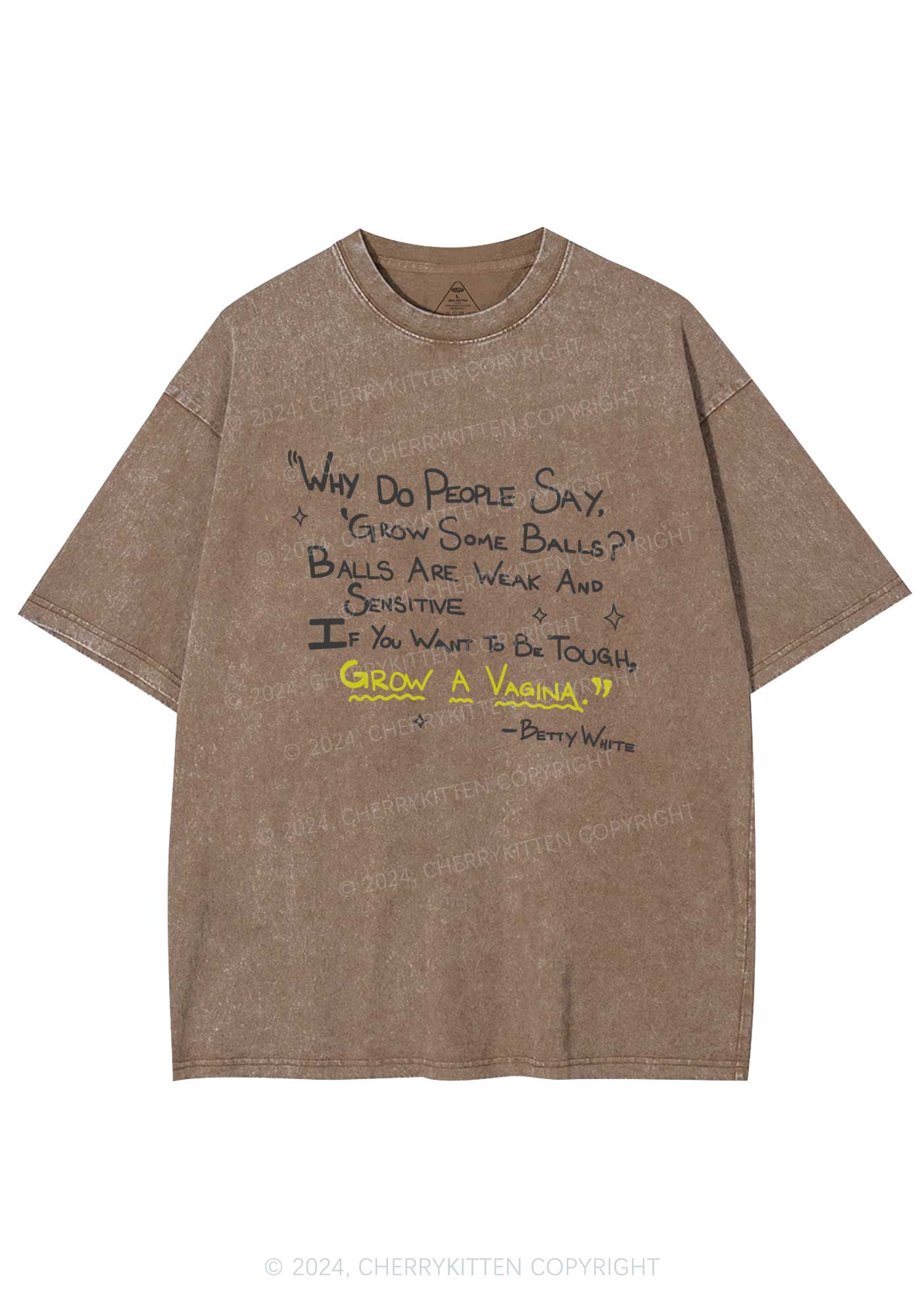 Grow A Vag Y2K Washed Tee Cherrykitten