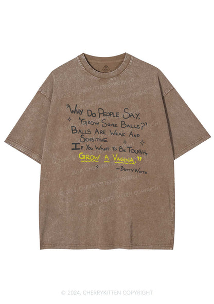 Grow A Vag Y2K Washed Tee Cherrykitten