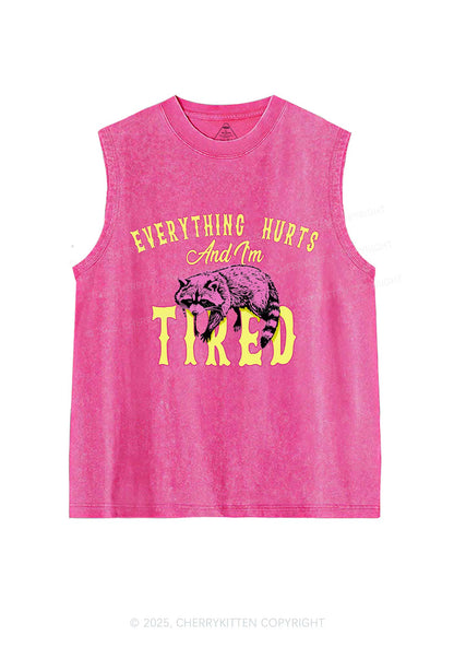 I Am Tried Y2K Washed Muscle Tank Cherrykitten