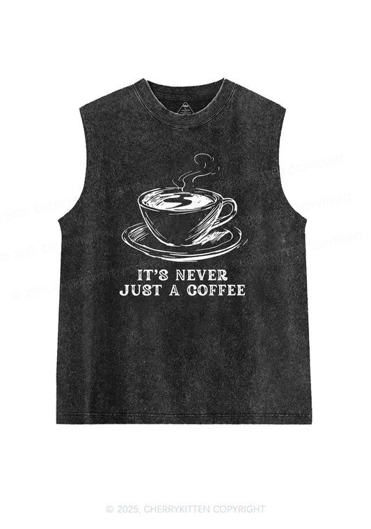 Its Never Just Coffee Pride Y2K Washed Muscle Tank Cherrykitten