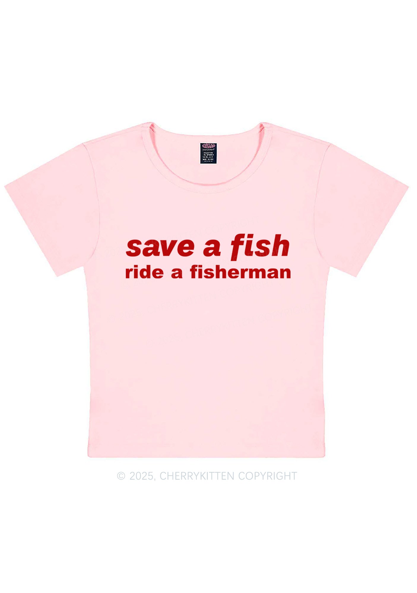 Save A Fish Y2K Baby Tee Cherrykitten