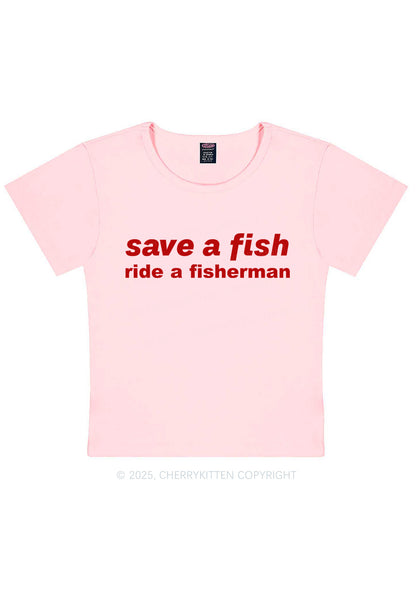 Save A Fish Y2K Baby Tee Cherrykitten