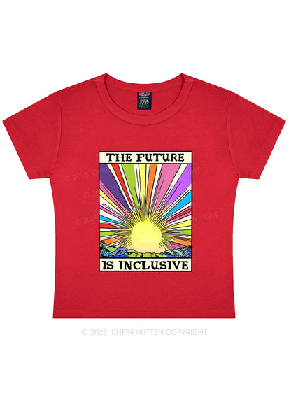 The Future Is Inclusive Pride Y2K Baby Tee Cherrykitten