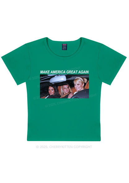 Make America Great Again Y2K Baby Tee Cherrykitten