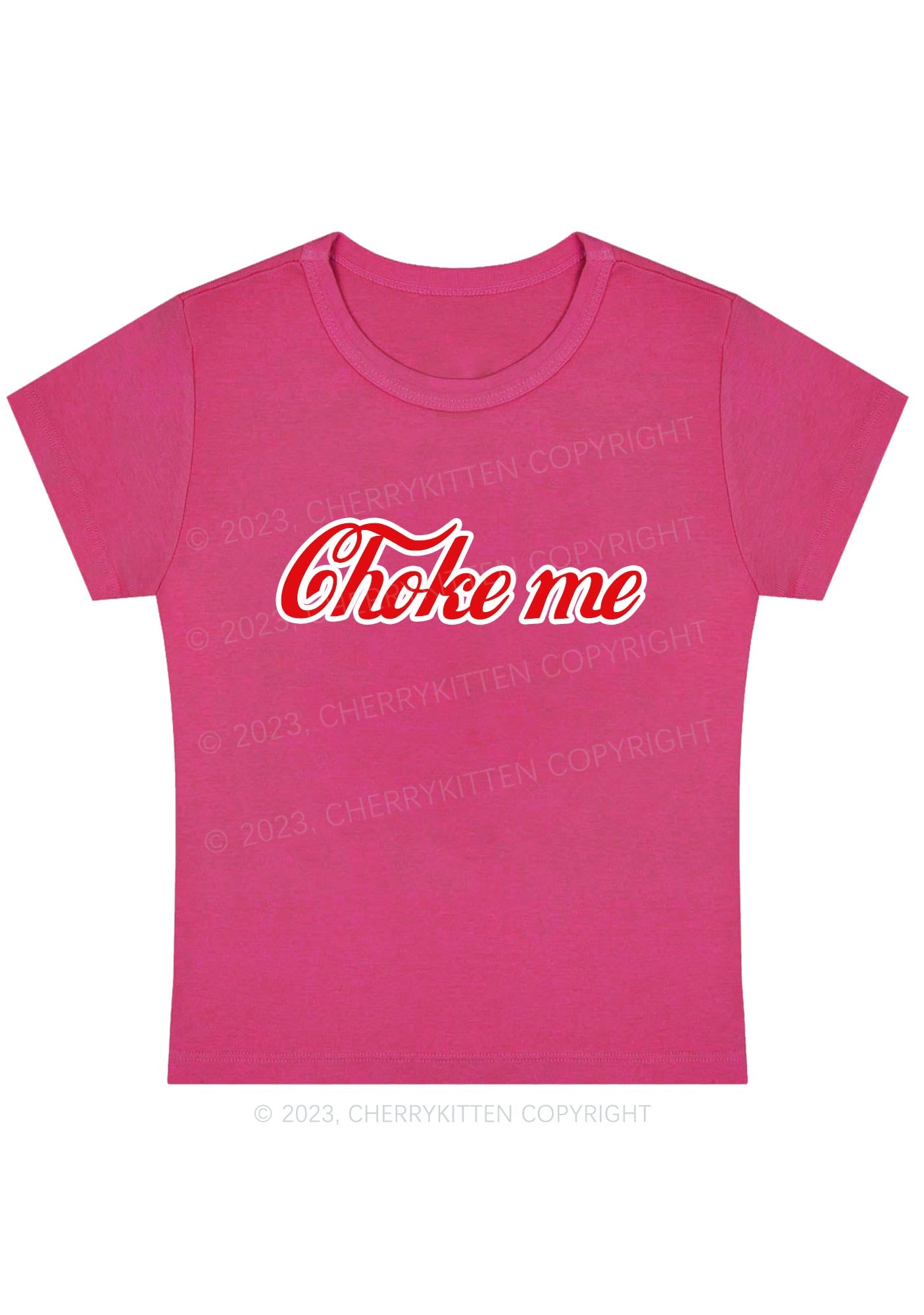 Choke Me Y2K Baby Tee Cherrykitten