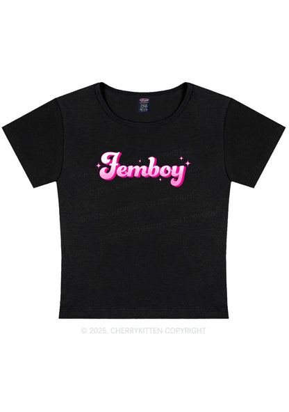Femboy Pride Y2K Baby Tee Cherrykitten