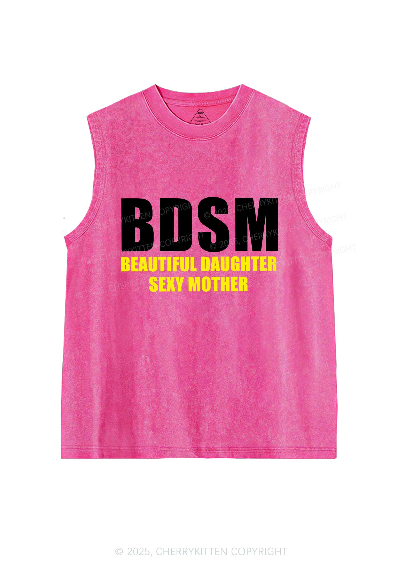 BDSM Daughter Mother Y2K Washed Muscle Tank Cherrykitten