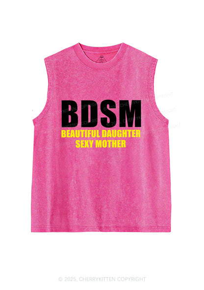 BDSM Daughter Mother Y2K Washed Muscle Tank Cherrykitten