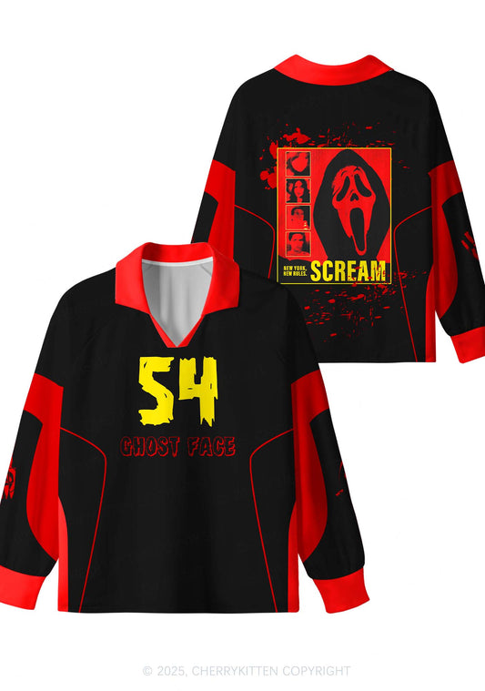 Halloween Custom Horror Ghost Y2K Sport Long Sleeve Jersey Shirts Cherrykitten