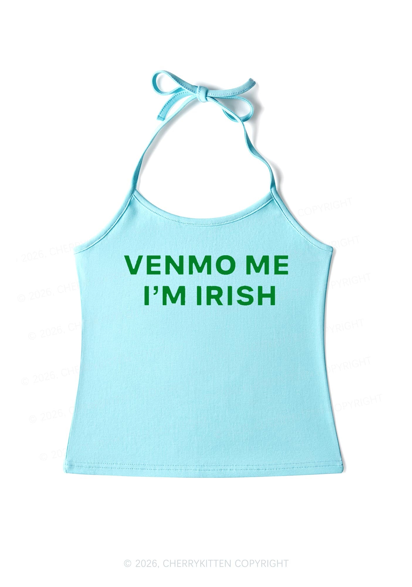 Venmo Me Im Irish St Patricks Y2K Halter Neck Cami Cherrykitten