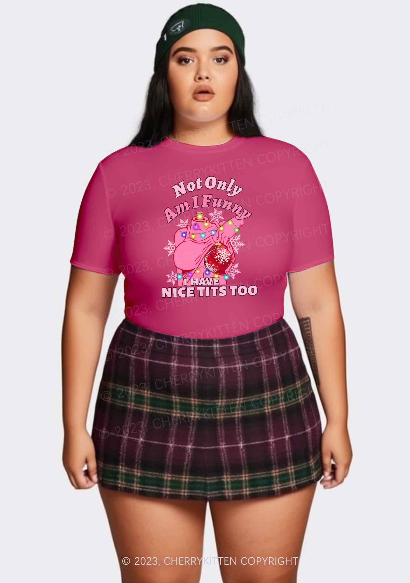 I Have Nice Dots Too Christmas Y2K Baby Tee Cherrykitten