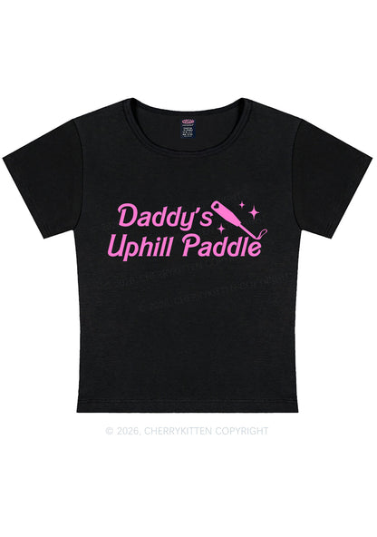 Daddys Uphill Paddle Y2K Baby Tee Cherrykitten